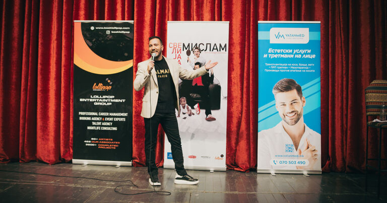 Vatanmed: general sponsor of Bojan Velevski’s stand-up tour throughout Macedonia
